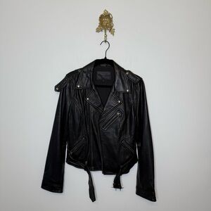 Linea Pelle Leather Motorcycle Jacket M